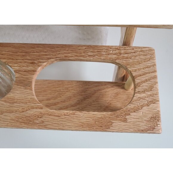 Wood Condiment Caddy Hand Made One Of A Kind W/ Paper Towel Holder - Picture 8 of 16